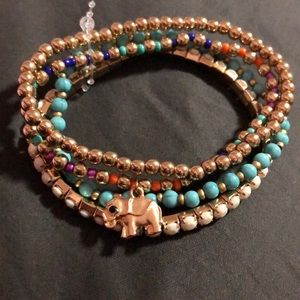 Multi color elephant bracelets